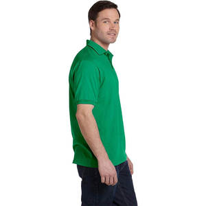 Polo de Algodón Piqué Verde de Manga Corta para Hombre, Cuello Abotonado, Estilo Casual, Corte Regular, Color Sólido - Product Image 5