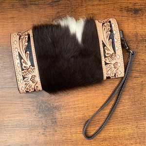 กระเป๋าคลัทช์หนังวัวแบบมีเครื่องมือสำหรับแกะสลักมาใหม่กระเป๋าคลัทช์มีสไตล์กระเป๋าสตางค์หนังสไตล์ตะวันตก - Product Image 4