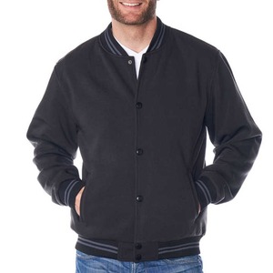 Custom Men's Varsity Jacket <b>Stand</b> Collar Winter Warm Casual Wear Canvas Fabric with Letter Pattern Regular Size Private Label - Product Image 2