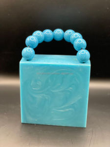 กระเป๋าคลัทช์เรซินทำด้วยมือสุดหรูกระเป๋าราตรีดีไซน์หรูหราสำหรับงานปาร์ตี้และโอกาสพิเศษพร้อมขาย - Product Image 5