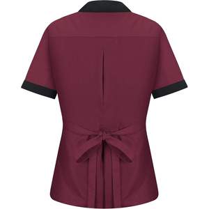 Tunique à col châle en microfibre personnalisée pour femmes pour les vêtements de travail - Product Image 1