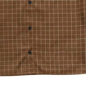 Camisa de Manga Corta Sólida para Hombre, Diseño Moderno, Color Marrón, Fabricante, Suministro al por Mayor, Ropa Casual, Transpirable, OEM, ODM - Product Image 5