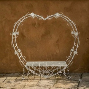 Luxury Classic European Wrought Iron 2-Seater <b>Garden</b> <b>Set</b> Hand Forged Artistic Seating Powder Coated Outdoor Park Bench - Product Image 1