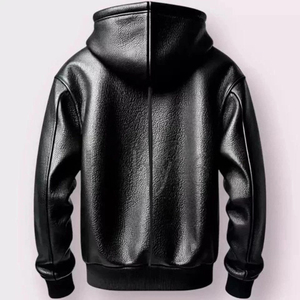 Chaqueta de Motociclista de Cuero Clásica de Diseño Personalizado para Hombre, Corte Ajustado, Piel de Vacuno Genuina, Resistente al Viento, Ecológica, Estilo Urbano - Product Image 6