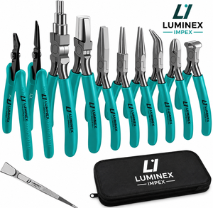 LUMINEX IMPEX LUB=113 <b>Long</b> <b>Nose</b> Stainless Steel Lightweight Smooth Work Jewelry Making Polishing Pliers for Bracelet Making DIY - Product Image 1