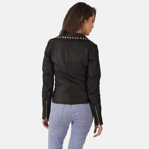 Veste matelassée en cuir d'agneau véritable pour femme, imperméable, réversible, design moderne pour l'hiver, vêtements d'extérieur - Product Image 2