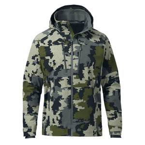 Veste de chasse personnalisée unisexe imperméable coupe-vent en polyester camouflage subalpin à perles, veste softshell à capuche, équipement tactique d'extérieur - Product Image 1