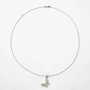 Delicado Collar con Colgante de Mariposa en Oro Blanco de 14K con Diamante Redondo de 0.50ct Cultivado en Laboratorio, Joyería Fina, Diseño Moderno - Product Image 4