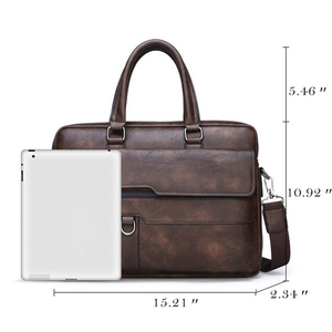 Sacs à ordinateur portables en cuir décontractés de haute qualité pour un usage unisexe, design durable et écologique, léger - Product Image 2