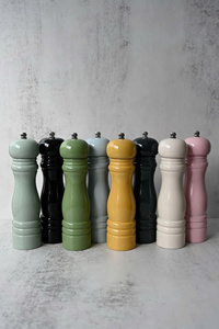 Luxury Wooden Spice Grinder Lacquer Home <b>Kitchen</b> <b>Accessory</b> Adjustable Wooden Pepper Mill Handmade <b>Kitchen</b> Grinder OEM ODM - Product Image 5