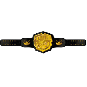 Cinturón de Campeonato Premium con Emblema y Coronas Doradas, Cinturón de Título de Cuero de Primera Calidad para Eventos y Coleccionistas - Product Image 2