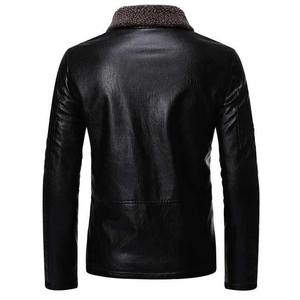 Chaqueta Varsity Personalizada para Hombre con Cuello de Piel, Chaqueta de Motociclista con Capucha, Transpirable, Cortavientos, Informal, con Cierre para Otoño - Product Image 5