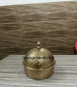 Nouvelle cocotte en bois naturel avec couvercle, bol de service en bois fait main pour la cuisine et la salle à manger - Product Image 4