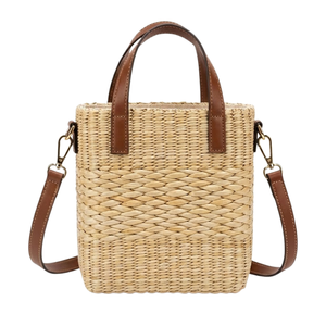 Bolsos de mano de paja para mujer, estilo bohemio, para playa, de hombro, precio de fábrica al por mayor - Product Image 1