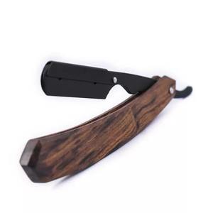 Navajas de Afeitar Plegables Profesionales de Acero Inoxidable con Mango de Madera y Etiqueta Personalizada - Product Image 2