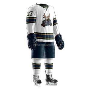 Maillot de hockey sur glace unisexe avec logo personnalisé, 100% polyester, respirant, léger, sublimé, col en V - Product Image 2