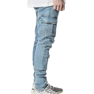 Pantalones Vaqueros Cargo Ajustados para Hombre, con Tirantes, Estilo Hip Hop, Ropa Urbana - Product Image 3