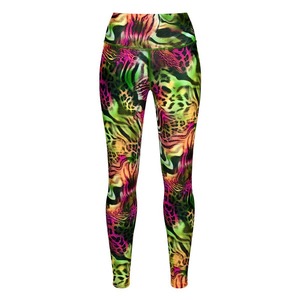 Mid Waist Yoga <b>Leggings</b> with Custom Sublimation Design Solid <b>Pattern</b> Custom Logo Plus Size Breathable Spandex/Polyester - Product Image 5
