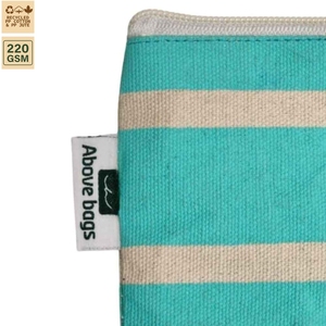 Sac fourre-tout de plage en toile de coton laminée 220 GSM, sac de voyage de plage 22x18 cm, logo personnalisé, vente en gros, OEM, marque privée, modèle SNC138C - Product Image 5