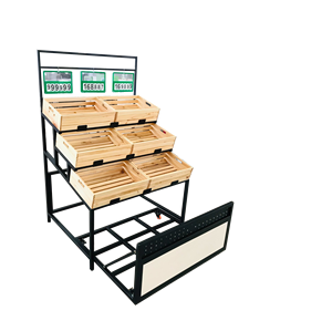 Modern Multi-Feature Recyclable Detachable Metal Freestanding Floating Shelf Fruit Display Racks for Grocery Stores OEM Accepted - Product Image 1