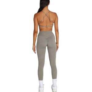 Conjunto de Yoga Ecológico de Alta Calidad 2025, Talla Grande, con Cinturón y Logotipo Frontal, 2 Piezas, Transpirable y de Secado Rápido para Mujer - Product Image 2