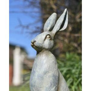 Última Novedad: Estatua de Hare con Orejas Grandes, Acabado Antiguo Verde Pátina, Tamaño Real, para Exhibición en Suelo, Suministros de Jardín - Product Image 4