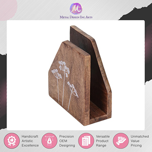 ที่ใส่กระดาษทิชชูไม้ลายดอกไม้พิมพ์ลายตามสั่ง – อุปกรณ์ตกแต่งโต๊ะระดับพรีเมียมสำหรับใช้ในบ้านและร้านอาหาร ลดราคา - Product Image 2