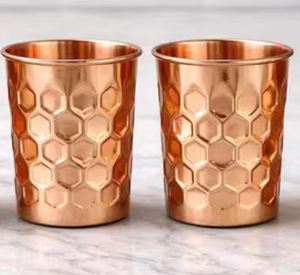 Verres en cuivre : simplicité moderne, vaisselle ayurvédique pour la santé, écologiques, réutilisables, durables pour une cuisine et un mode de vie propres. - Product Image 2