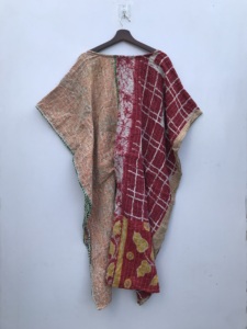 Venta al por mayor de caftanes árabes surtidos, estampados en bloque, ecológicos, transpirables, holgados, estilo Kantha, para playa, hasta la rodilla, de algodón natural. - Product Image 5