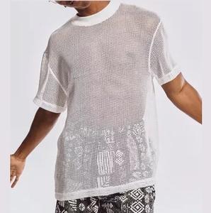 เสื้อยืดตาข่ายแขนยาวผู้ชาย เสื้อยืดตาข่ายน้ำหนักเบา คอกลม สไตล์สตรีท - Product Image 2