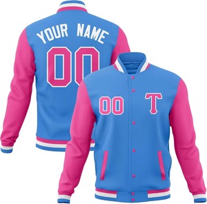 Blouson universitaire personnalisé pour homme avec logo, col montant et options frontales – Blousons vierges en gros, style urbain, vêtements d'extérieur d'hiver - Product Image 4