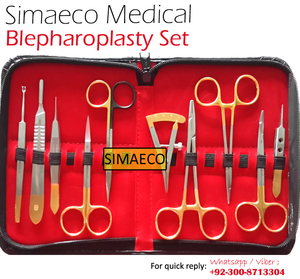 Ensemble d'instruments chirurgicaux pour blepharoplastie de 21 pièces, pinces en acier inoxydable, chirurgie manuelle, norme de sécurité en chirurgie plastique - Product Image 2