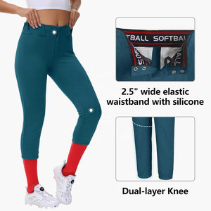 2024 Women's Adult Utility Track Pants Low Rise 3/4 Tapered Leg Printed Dual Layer <b>Knee</b> Anti-Ball Crushing Polyester/Cotton - Product Image 4