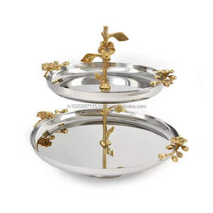 Support à gâteaux en aluminium robuste adapté aux gâteaux superposés lors d'événements familiaux formels tels que les célébrations de réunions d'anniversaires - Product Image 3