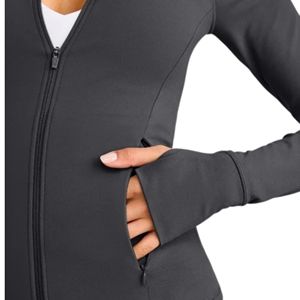 Veste de sport slim pour femme, entièrement zippée, avec passe-pouces, pour la course, le yoga et l'entraînement, respirante, haut de gamme, du fabricant - Product Image 5