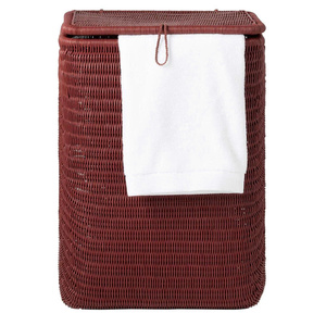 Cesta de Almacenamiento de Mimbre de Colores con Tapa, Estilo Vintage, Organizador de Mimbre, Artesanía Vietnamita, Cesta Decorativa, Diseño Personalizado, Proveedor OEM ODM - Product Image 2