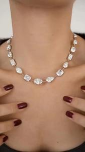 สร้อยคอเพชรคุณภาพเยี่ยม ดีไซน์คลาสสิก สำหรับผู้หญิง เหมาะสำหรับโอกาสพิเศษ ราคาโรงงาน - Product Image 2