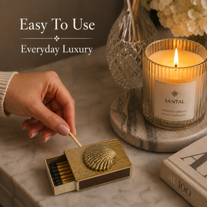 Handcrafted Solid Brass Seashell <b>Matchbox</b> Holder Decorative Match Case Luxury Candle Accessory Fireplace Tabletop Home Decor - Product Image 3
