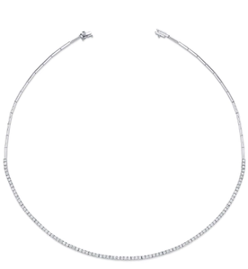 Collar de Tenis con Eslabones de Barra de Oro de 14K y Diamantes (Naturales) al 50%, Fabricante Internacional de Joyería, Venta al por Mayor y al por Menor OEM - Product Image 3