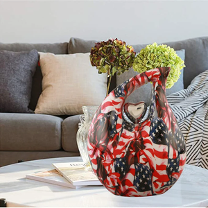 American Flag Teardrop Cremation Urn Handmade Memorial <b>Keepsake</b> <b>Ashes</b> Holder Decorative Tribute Decor - Product Image 3