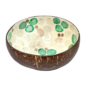 Tazón para Servir de Coco Natural con Incrustaciones de Concha Brillante - Utensilios de Cocina Ecológicos de Lujo - Product Image 2