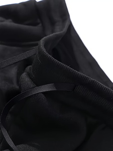 Low MOQ Men Custom Oversized Fleece Sweatpants <b>Drawstring</b> Track <b>Pants</b> - Product Image 5
