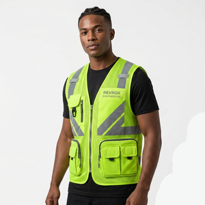 Gilet de sécurité haute visibilité personnalisé de qualité supérieure, dernier design, gilet de sécurité réfléchissant professionnel pour la construction routière - Product Image 4
