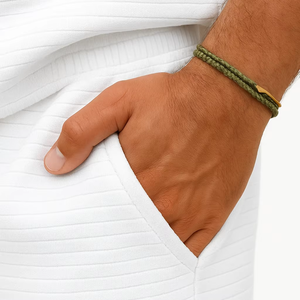 Ensemble polo et short côtelé 2 pièces personnalisé pour homme – Tenue coordonnée décontractée d'été avec col zippé – Style streetwear - Product Image 4