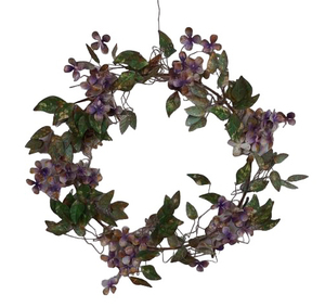 Corona Navideña Metálica Hecha a Mano, Ecológica y Moderna, con Nueve Flores de Color Óxido Intenso, Decoración para el Hogar - Product Image 4