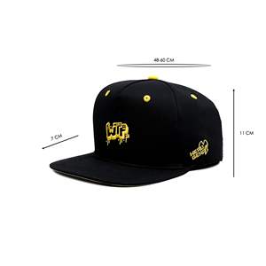 Hecho en Bangladesh, color negro personalizado, 6 paneles, estilo Hip Hop Raiders, logotipo personalizado, tamaño y diseño, gorras Snapback - Product Image 4