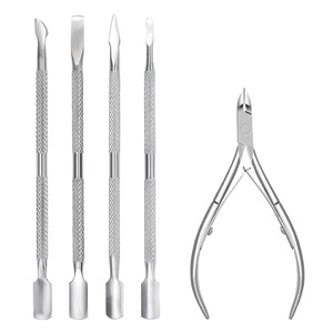 ชุดอุปกรณ์ทำเล็บ BAFA SURGICAL INSTRUMENTS ที่ดันหนังกำพร้าแบบสองด้าน ทำจากสแตนเลส พร้อมที่ตัดเล็บ สำหรับทำเล็บและตกแต่งเล็บ ความหยาบ 100/180  ทนทาน - Product Image 1