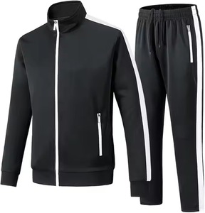 Conjunto Deportivo de Dos Piezas para Hombre, Chaqueta con Cierre Completo y Pantalones Jogger con Cintura Elástica para Correr - Product Image 1
