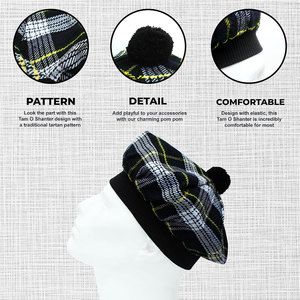 Bonnet écossais traditionnel Tam o' Shanter avec pompon, bonnet en laine, tenue de clan, tartan Gordon, vente en gros sur mesure - Product Image 2