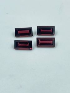 Garnet Rojo Oscuro Natural de Primera Calidad, Forma Rectangular, 4 Piezas, 8.91 Quilates - Product Image 4